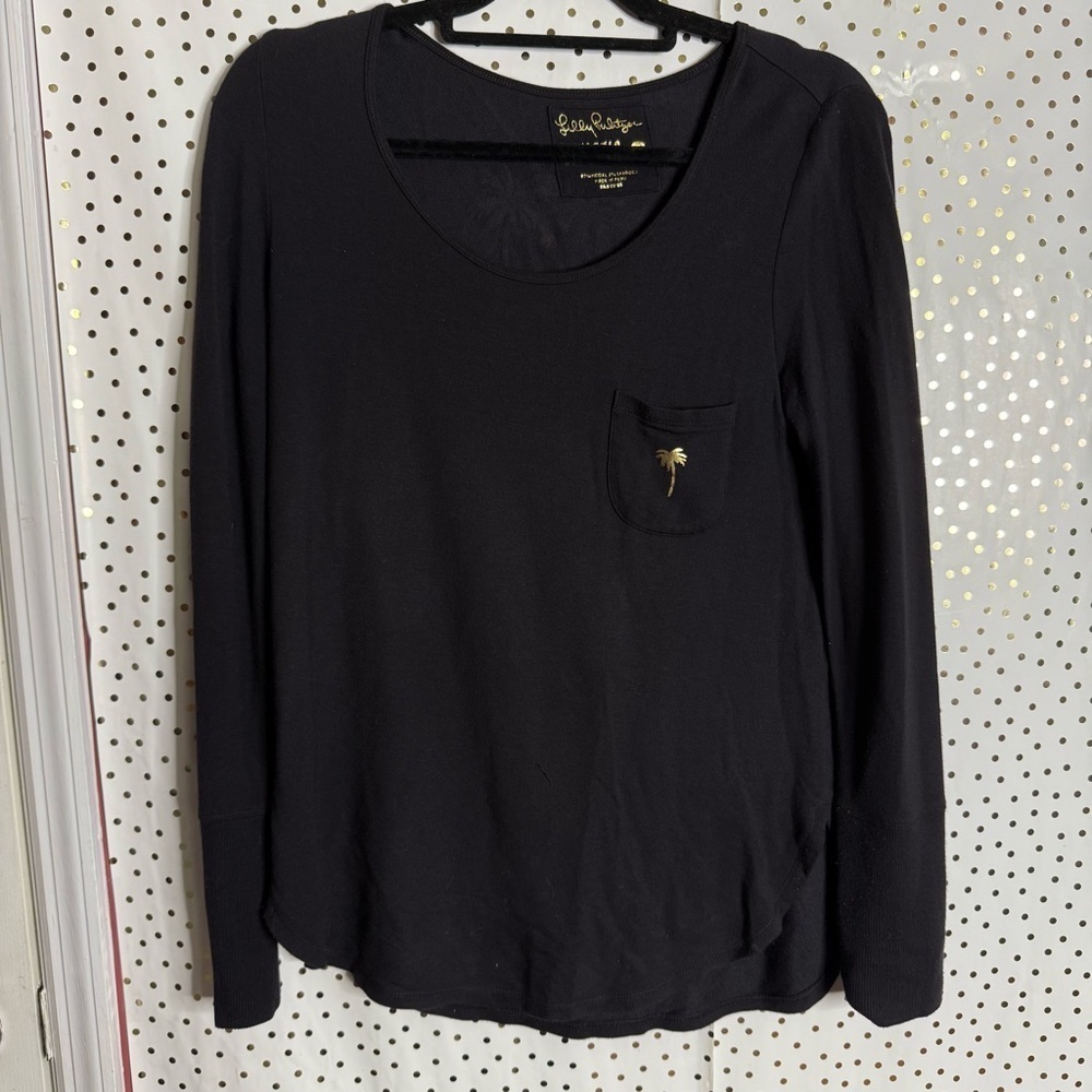 Lilly Pulitzer Black Long Sleeve Top